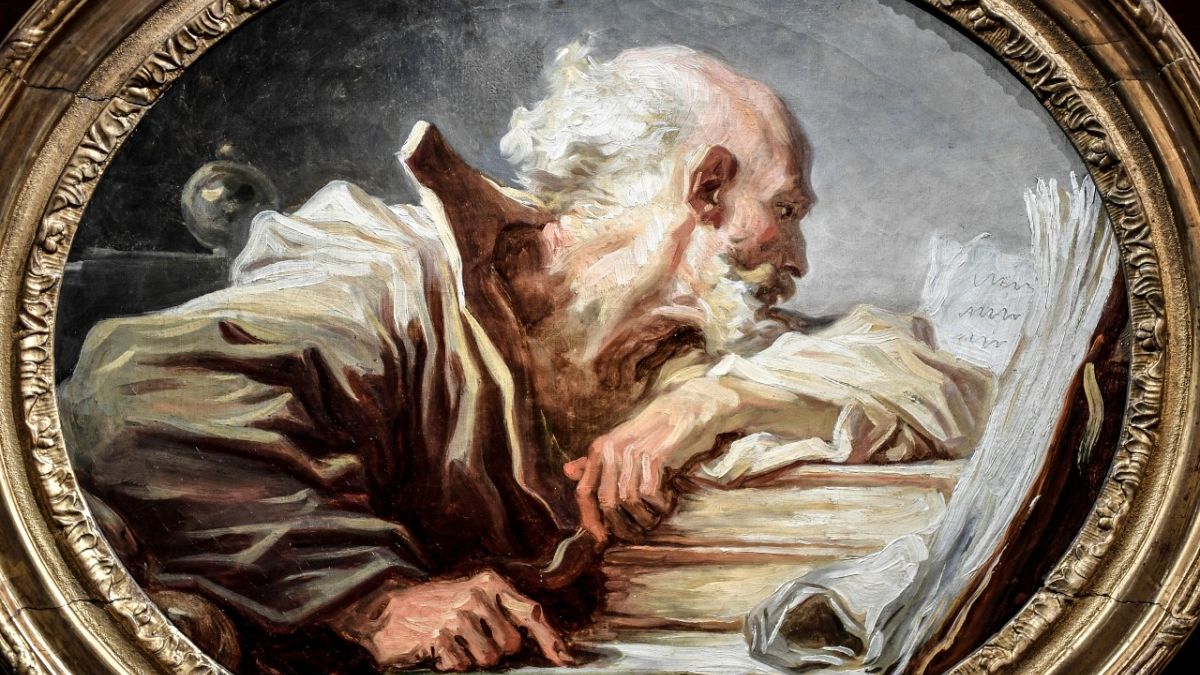 لوحة "فيلسوف يقرأ"  لفراغونار عثر عليها بعد فقدان أثرها لـ200 عام