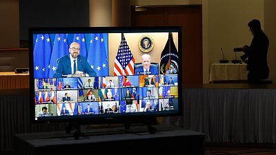 Joe Biden, President of the United States of America, during the EU summit