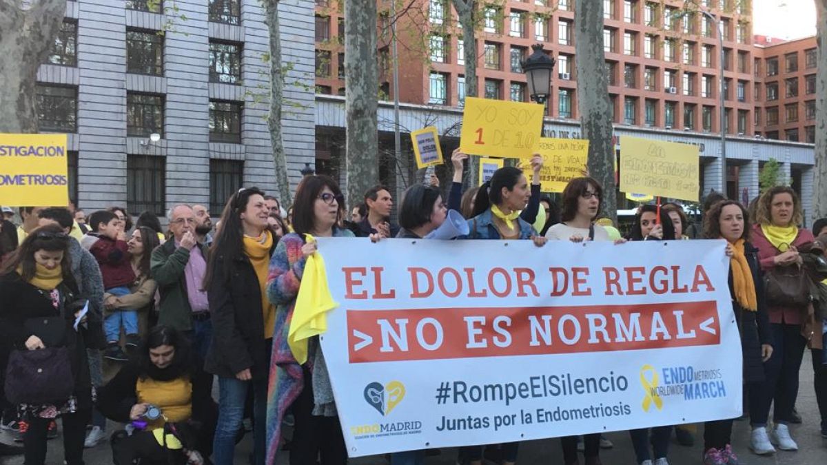 Manifestation de femmes souffrant d'endométriose, Madrid