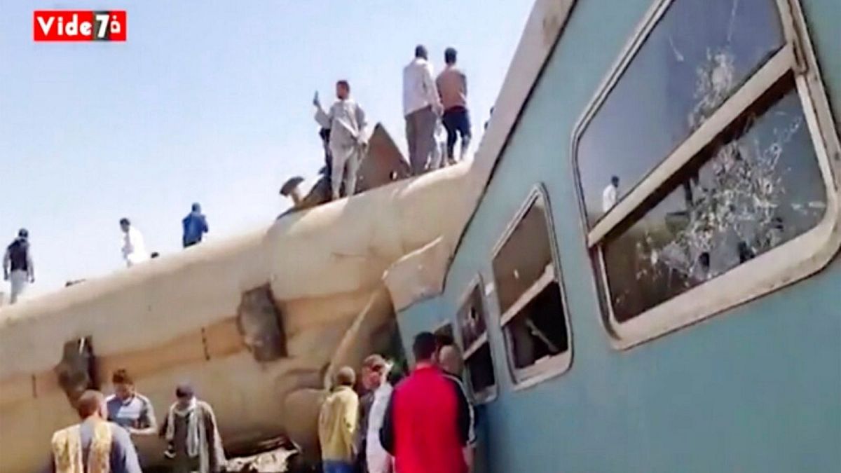 برخورد دو قطار در جنوب مصر