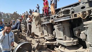 Train crash in Egypt leaves at least 32 dead