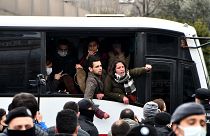 Boğaziçi Üniversitesi önünde gözaltına alınan 12 kişi adliyeye sevk edildi.