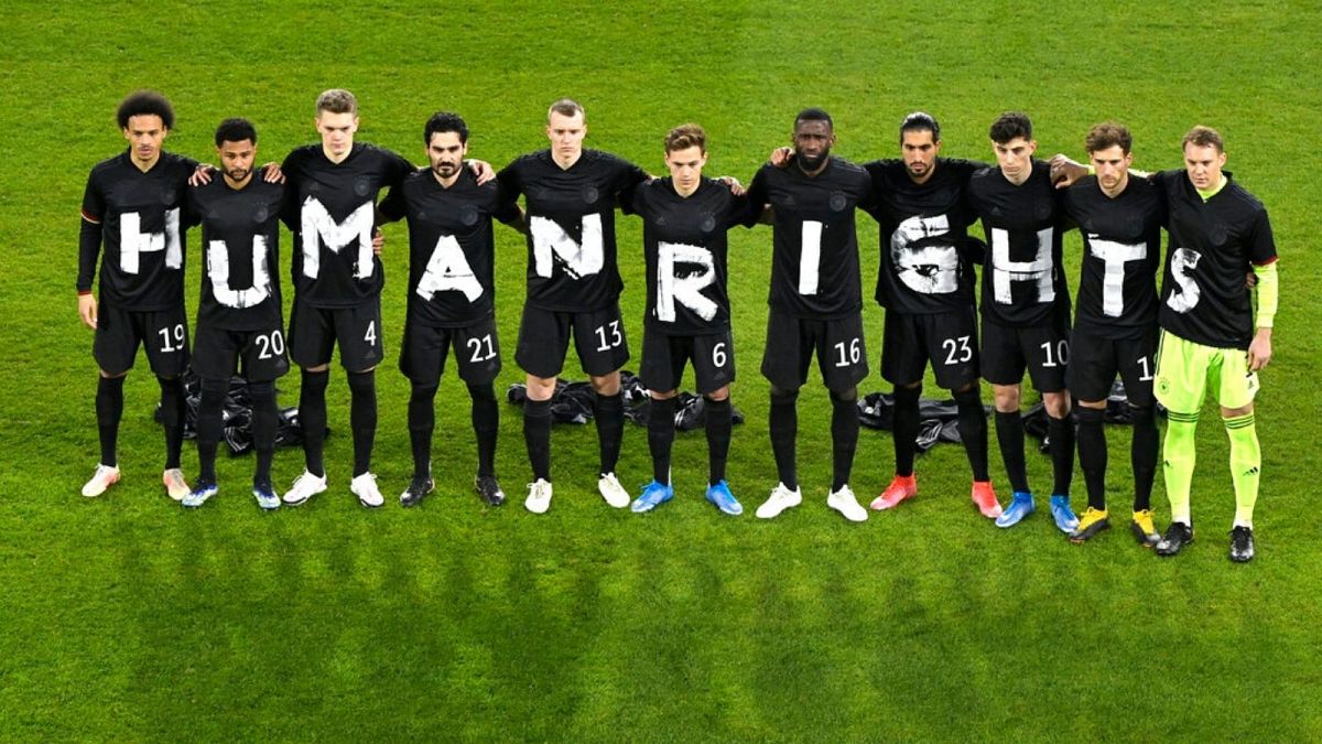 پیام بازیکنان تیم ملی آلمان در دفاع از «حقوق بشر»