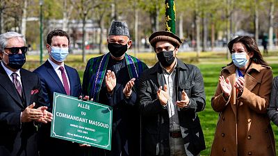 رونمایی از لوح یادبود احمد شاه مسعود در پاریس