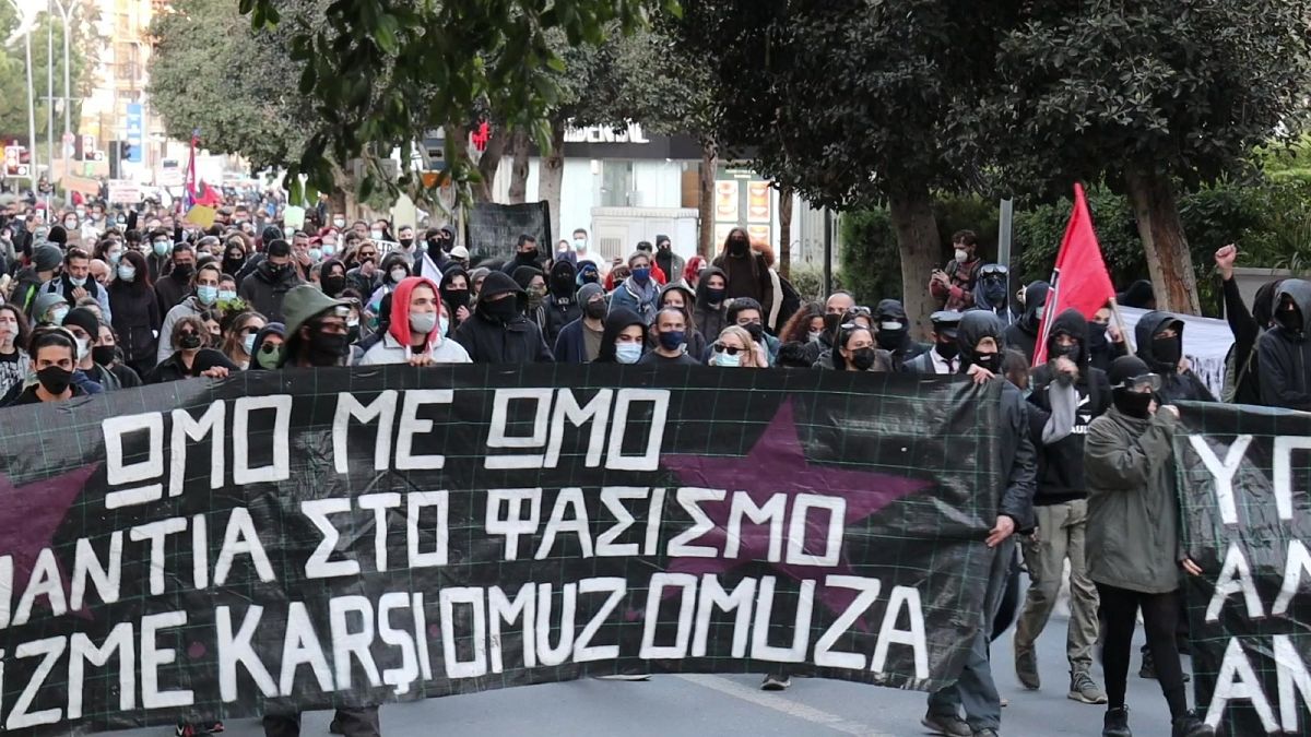 مظاهرات ضد الحكومة القبرصية