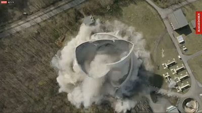 German coal-fired power station partially destroyed