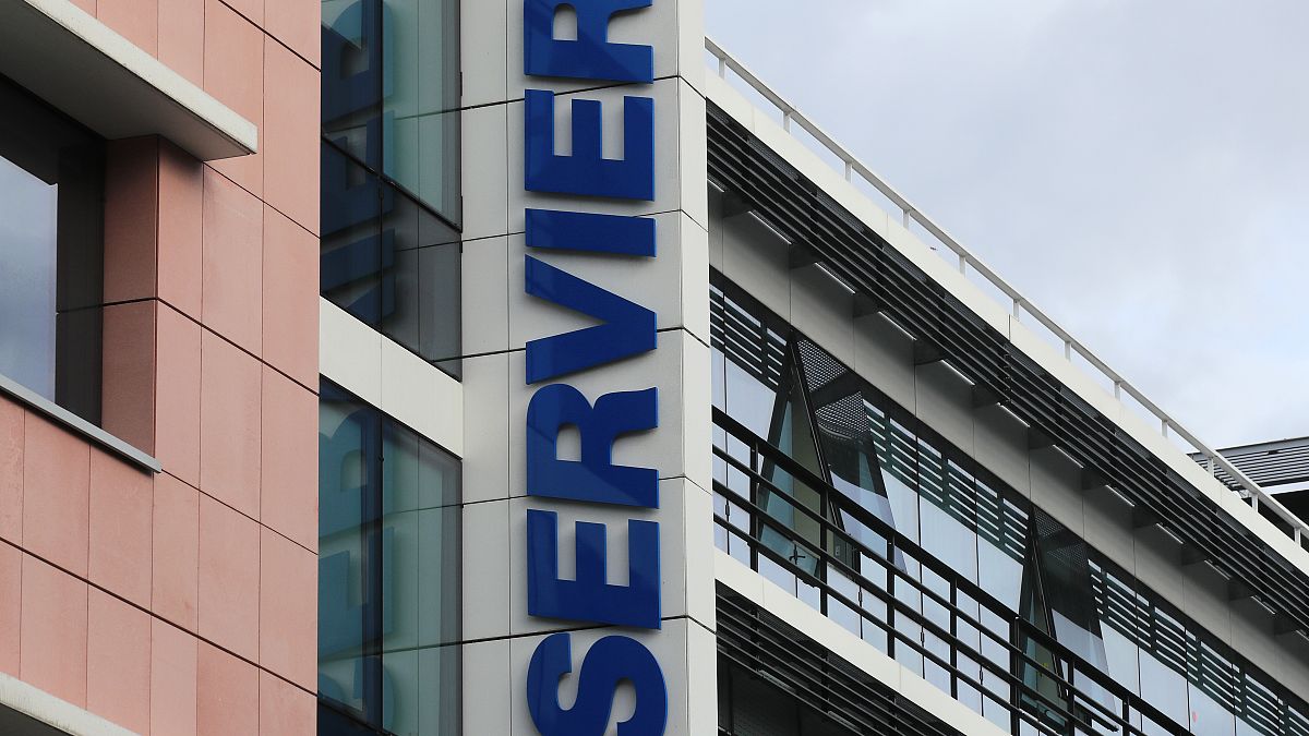 Le siège des laboratoires Servier à Suresnes - département des Hauts-de-Seine -, pris en photo le 3 septembre 2019