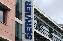 Le siège des laboratoires Servier à Suresnes - département des Hauts-de-Seine -, pris en photo le 3 septembre 2019