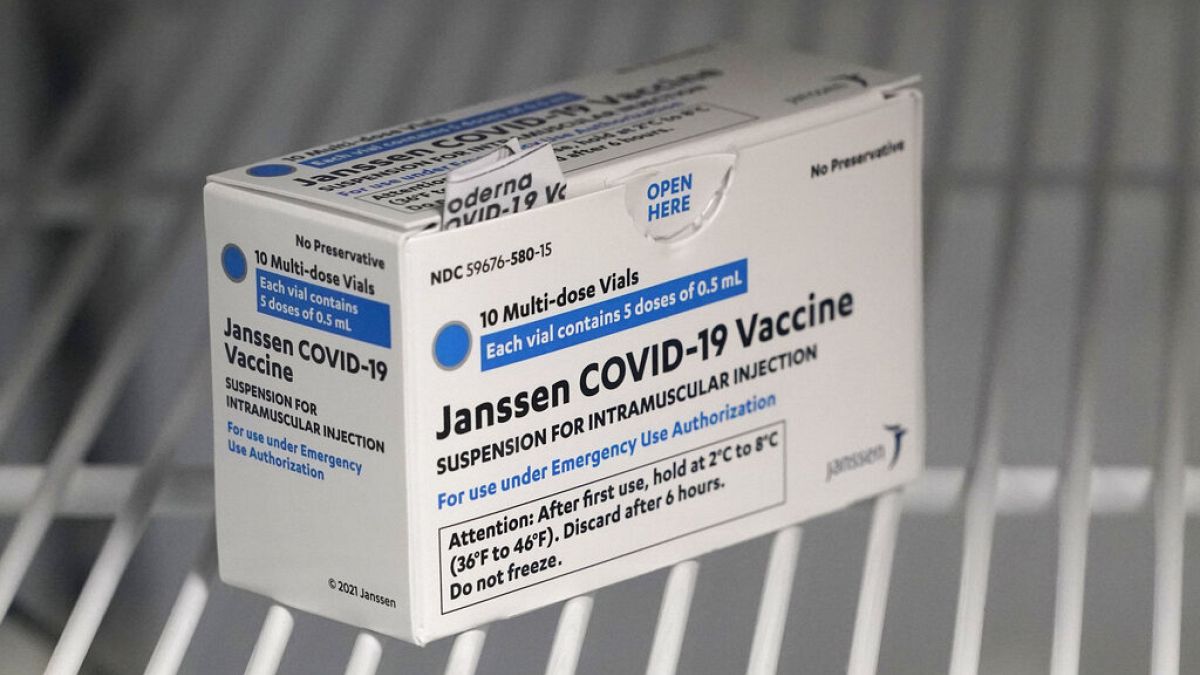Eine Packung des Johnson&Johnson-Impfstoffs in der Yakima Valley Farm Workers Clinic in Toppenish, Wash., 25.03.2021