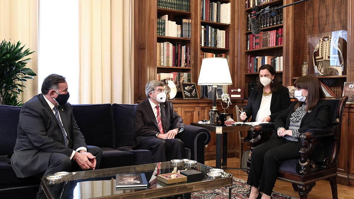 Συνάντηση της Προέδρου της Ελληνικής Δημοκρατίας Κ.Σακελλαροπούλου με τον Πρόεδρος της ΔΟΕ Τόμας Μπαχ