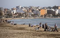 شاطئ في جزيرة البليار الإسبانية بمايوركا في إسبانيا.