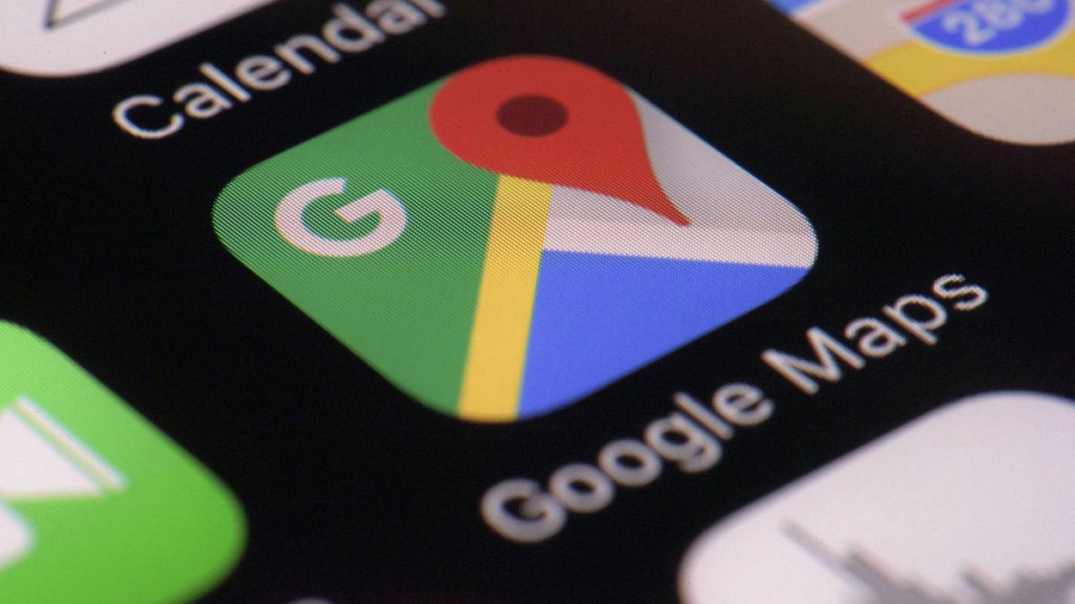 FILE photo, March 22, 2017 - Google Maps app on a smartphone, in New York