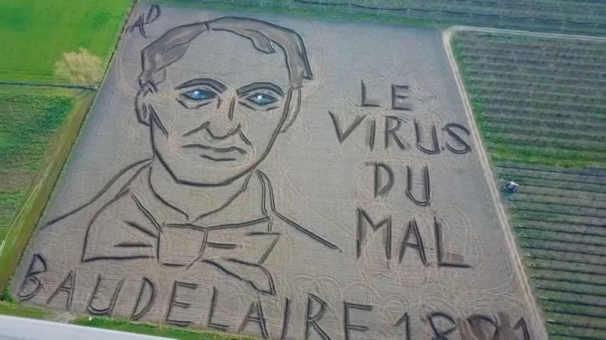 Un portrait de Baudelaire dans un champ en Italie
