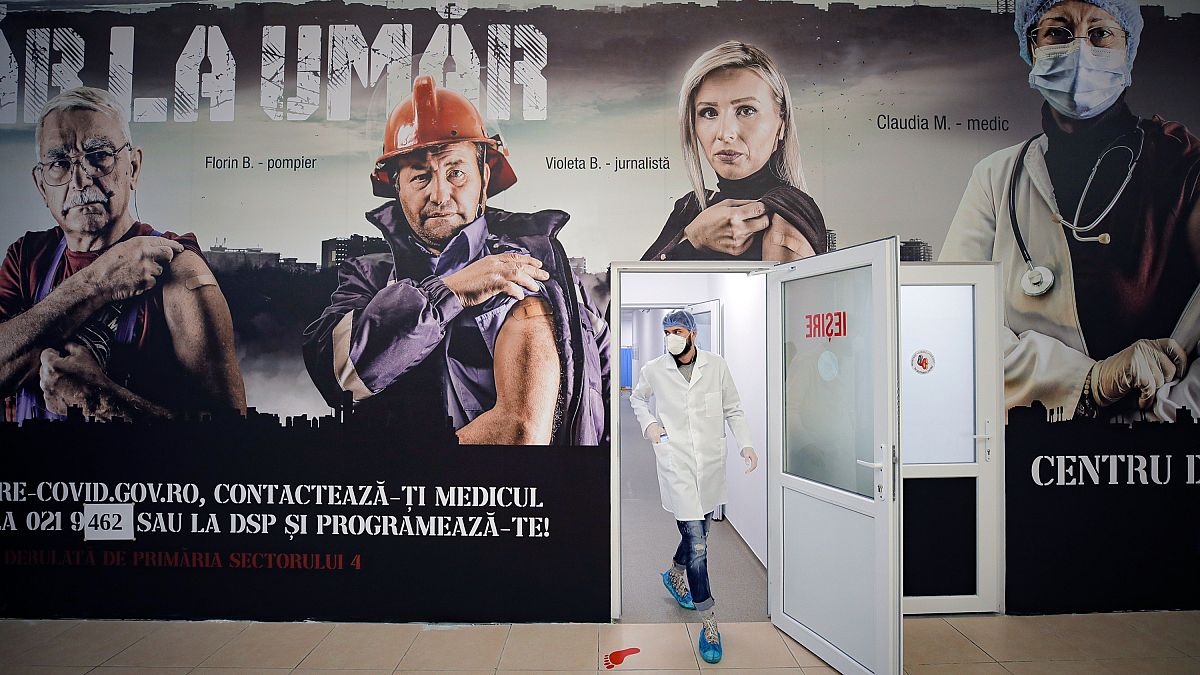 Un centre de vaccination à Bucharest, Roumanie, le 26 mars 2021