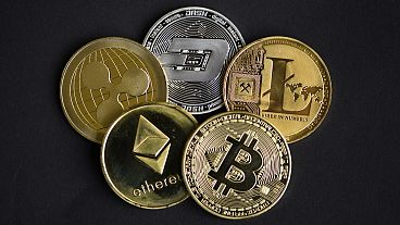 Physical imitations of just some of the thousands of cryptocurrencies available to buy and sell.