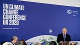 Britain's Prime Minister Boris Johnson speaks during the launch of UK-hosted COP26 UN Climate Summit in London.