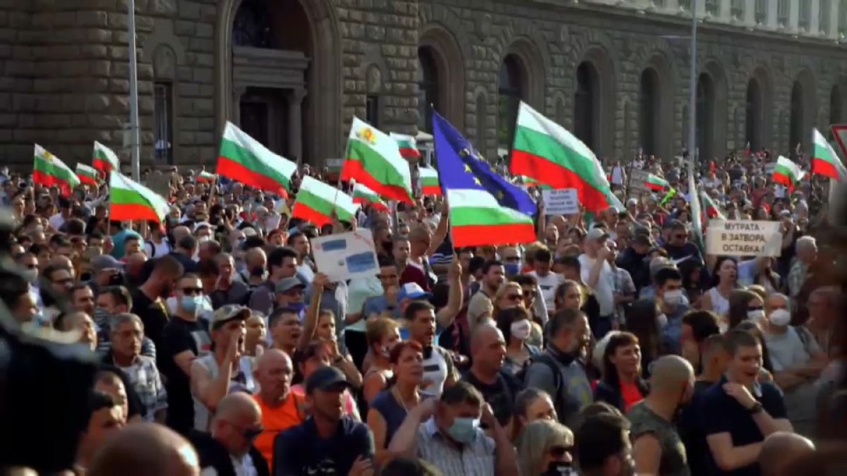 Le proteste in Bulgaria nel luglio 2020