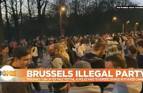 Crowds gather in Brussels for 'restriction's free festival' on April fool's day