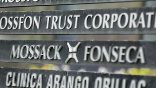 In this April 4, 2016 file photo, a marquee of the Arango Orillac Building lists the Mossack-Fonseca law firm, in Panama City.