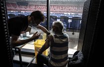 Le centre de vaccination sur Groupana Stadium (Olympique lyonnais) a ouvert ses portes samedi 3 avril 2021, France