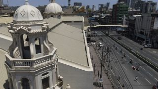 Las calles de Manila están desiertas este domingo debido a la pandemia. Las calles de Manila están desiertas este domingo debido a la pandemia.