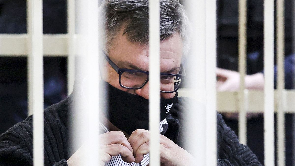 Виктор Бабарико в суде 17 февраля, Минск