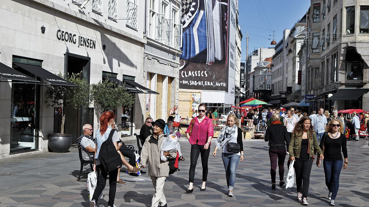 شارع ستروجيت التجاري في العاصمة الدنماركية كوبنهاغن. 2012/08/27