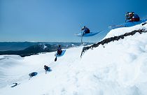 Aniol Serrasolses snow kayaks in Pucon, Region de la Araucania, Chile