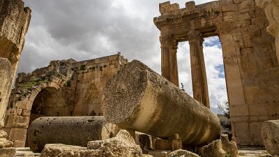 Les ruines romaines de Baalbek, dans la plaine de la Bekaa au Liban, le 1er avril 2021