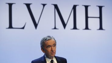 CEO of LVMH Bernard Arnault presents the group's 2019 results during a press conference, in Paris. CEO of LVMH Bernard Arnault presents the group's 2019 results during a press conference, in Paris.