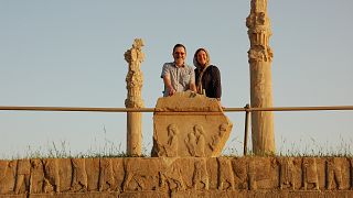 Lisa Jackson and Graham Williams at Persepolis in Iran