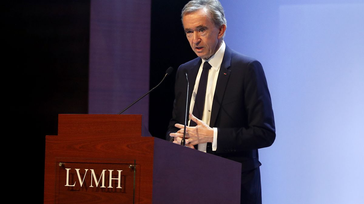LVMH-CEO Bernard Arnault präsentiert die Ergebnisse des Konzerns für 2019 während einer Pressekonferenz in Paris, 28.01.2020
