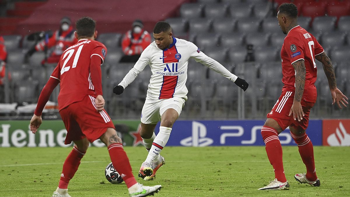 Kylian Mbappé erzielte mit diesem Schuss den 3:2 Endstand für die Pariser