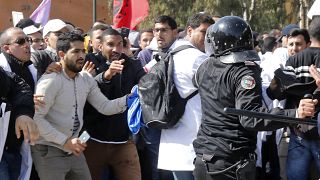 Contract teachers clash with Moroccan police as they pile pressure on authorities