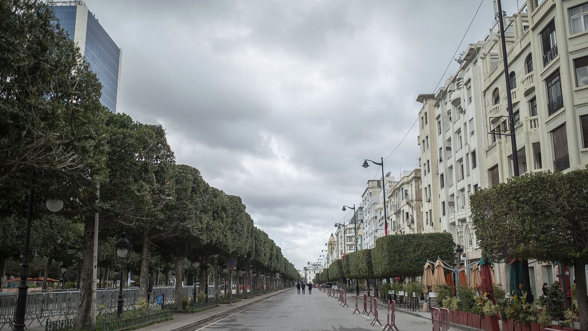 شارع الحبيب بورقيبة، تونس العاصمة. 2021/01/14
