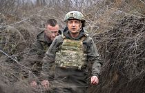 Ukrainian President Volodymyr Zelenskyy on the front line in eastern Ukraine Ukrainian President Volodymyr Zelenskyy on the front line in eastern Ukraine