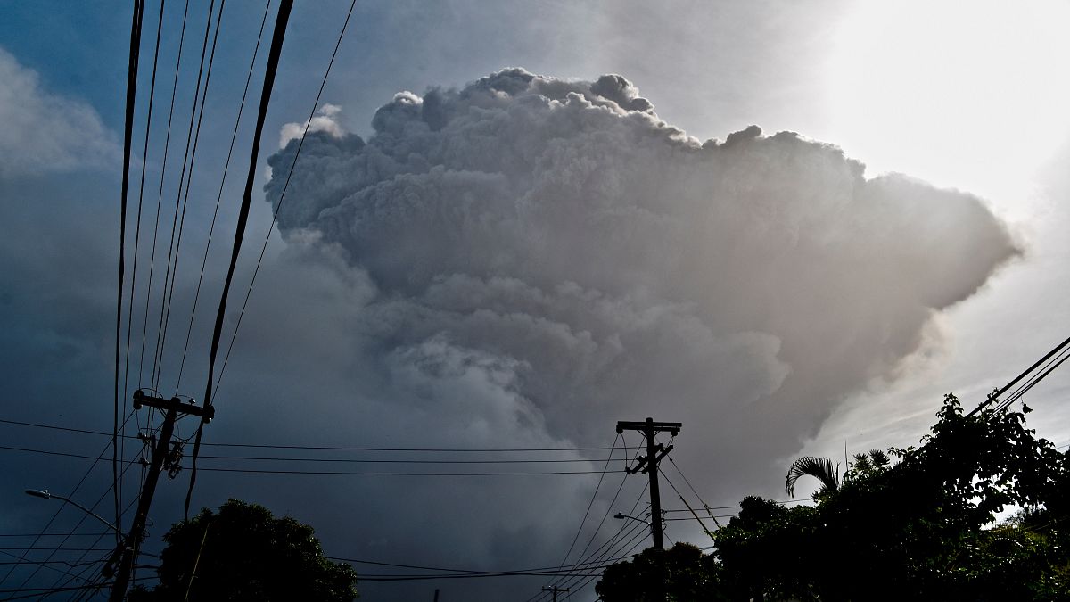 La Soufriere volcano erupts on the eastern Caribbean island of St. Vincent