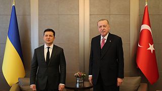 Cumhurbaşkanı Recep Tayyip Erdoğan, Ukrayna Devlet Başkanı Vladimir Zelenski ile Huber Köşkü'nde görüştü