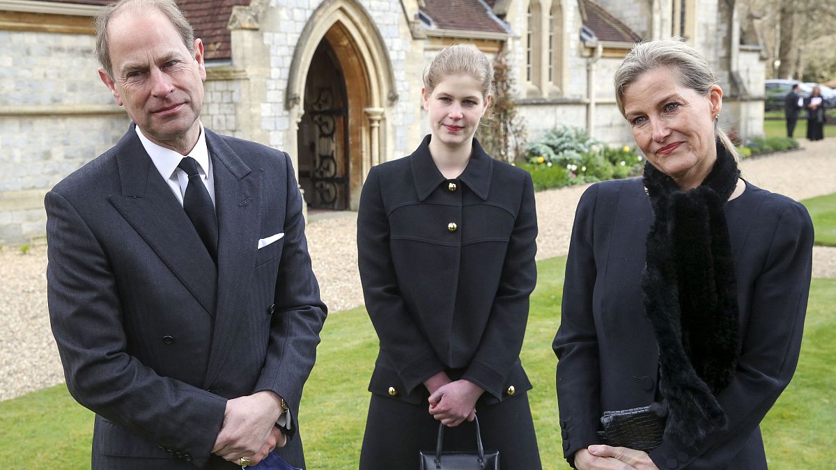 Prinz Edwards und seine Frau Sophie nach dem Gottesdienst auf Windsor Castle