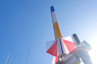 Miniature rockets fired