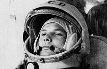 This undated photo shows cosmonaut Maj. Yuri Gagarin in his space suit. 
