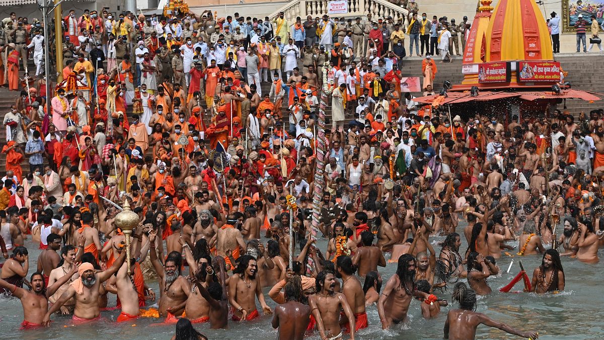 Massenbad im Ganges