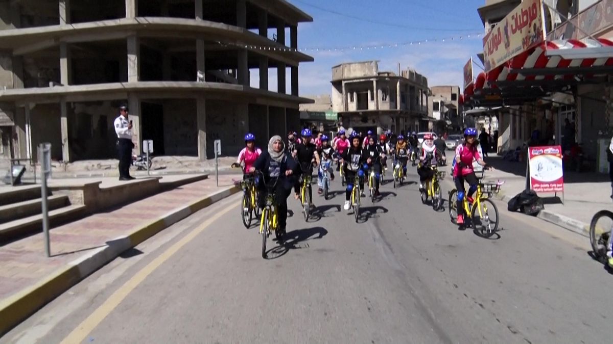 رالي الدراجات الهوائية للسيدات في الموصل - العراق