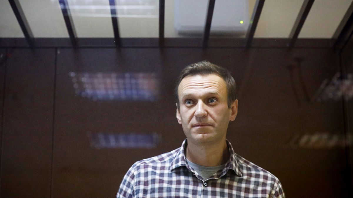 Navalny in court on February 20 this year