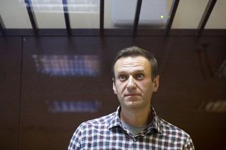 Navalny in court on February 20 this year