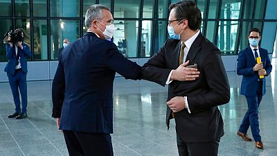 Nato-Generalsekretär Jens Stoltenberg empfing im Brüsseler Hauptquartier den ukrainischen Außenminister