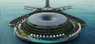 This floating hotel will generate electricity by rotating all day