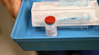 The Moderna Covid-19 vaccine is prepared at the vaccination centre, at the Madejski Stadium in Reading, England, April 13, 2021. The Moderna Covid-19 vaccine is prepared at the vaccination centre, at the Madejski Stadium in Reading, England, April 13, 2021.