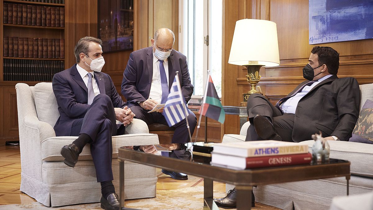 Συνάντηση του Πρωθυπουργού Κυριάκου Μητσοτάκη με τον Πρόεδρο του Προεδρικού Συμβουλίου της Λιβύης, Mohamed al-Menfi