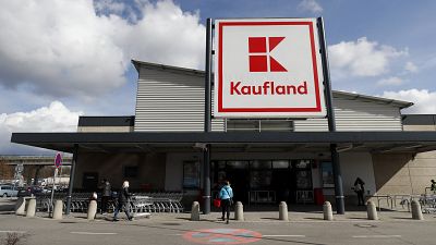 Customers outside a Kaufland supermarket store in Ceska Lipa. Customers outside a Kaufland supermarket store in Ceska Lipa.